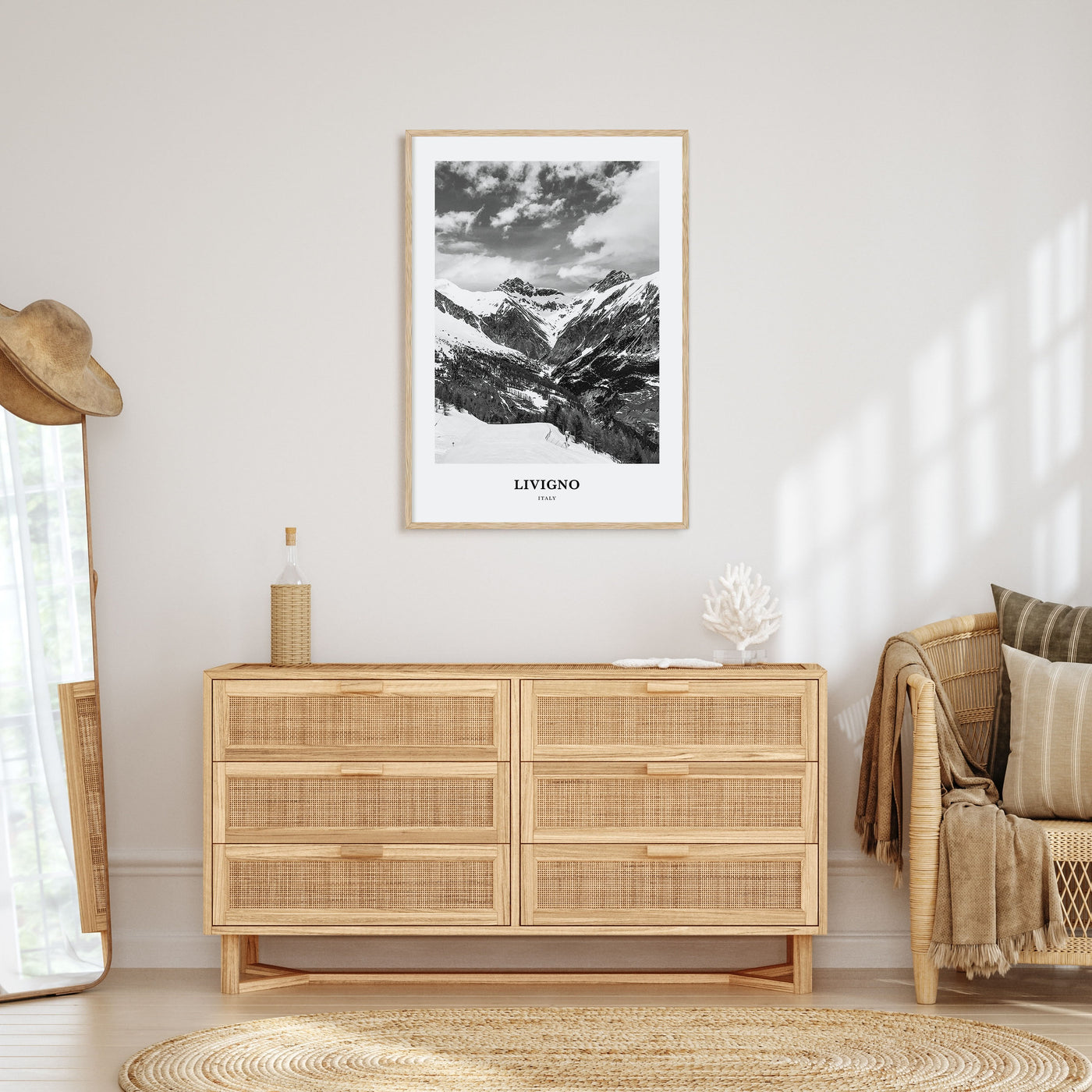 Livigno Portrait B&W Poster