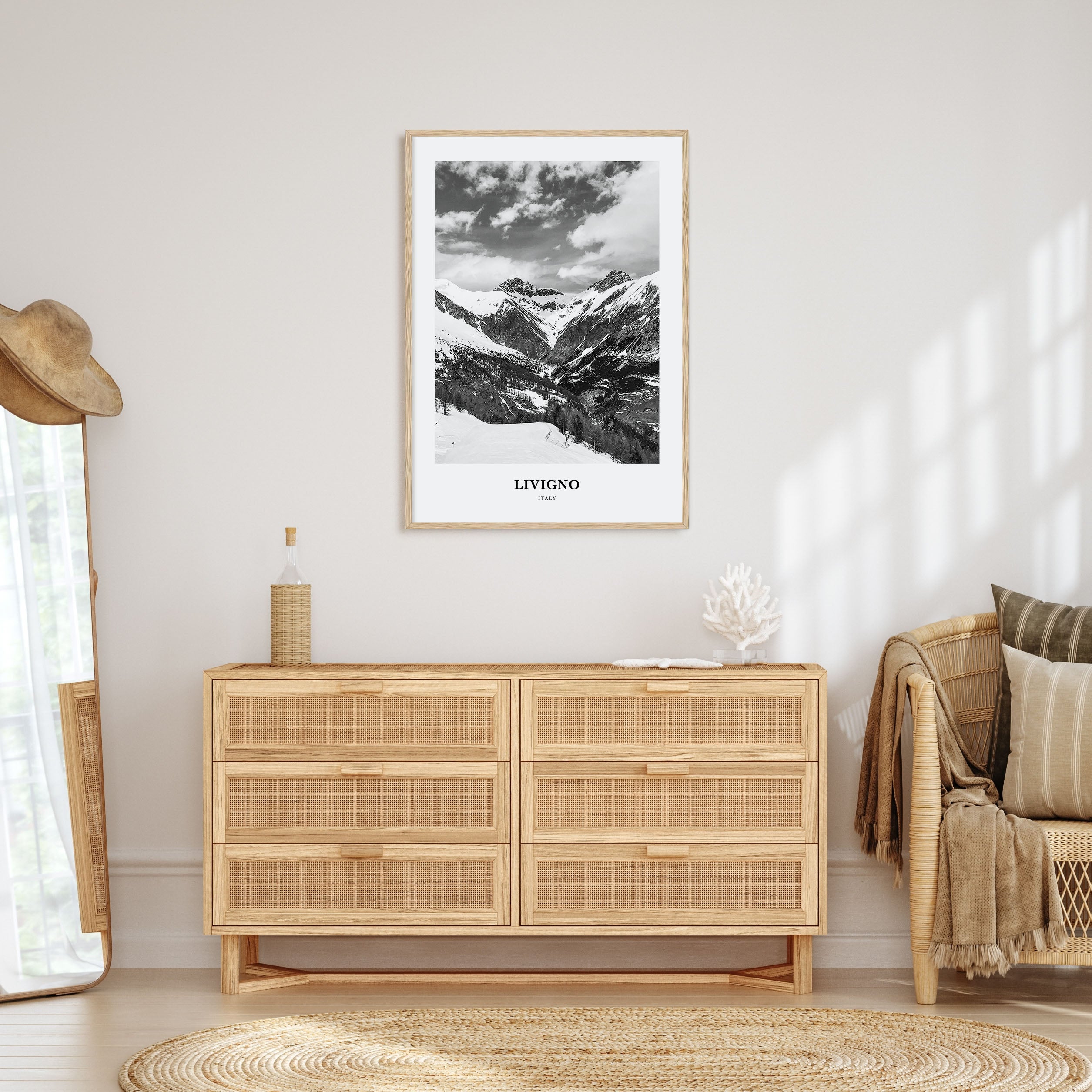 Livigno Portrait B&W Poster