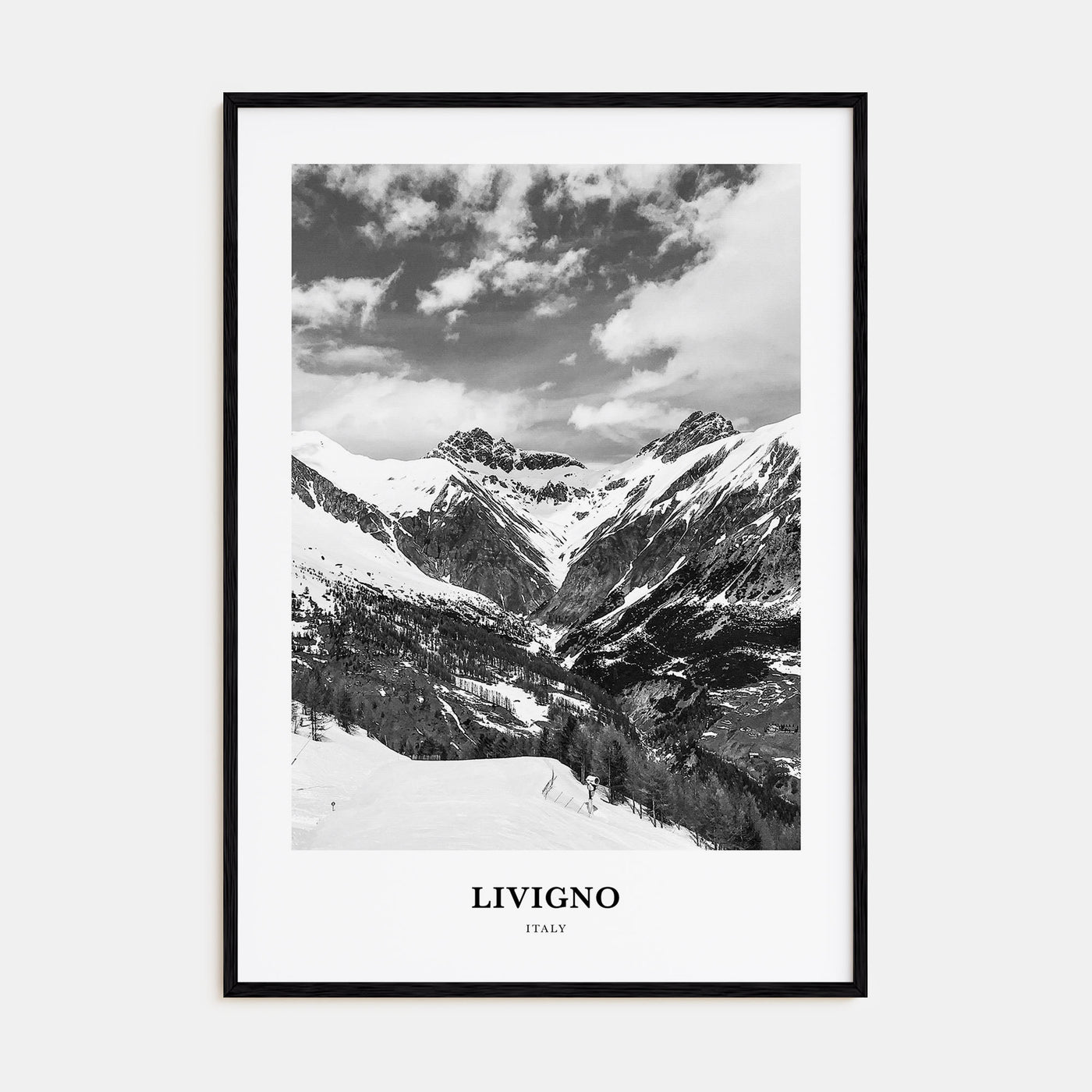 Livigno Portrait B&W Poster