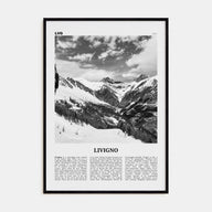 Livigno Travel B&W Poster