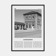 Livingston Travel B&W Poster