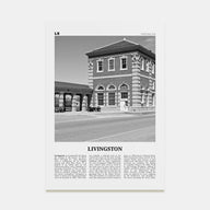 Livingston Travel B&W Poster