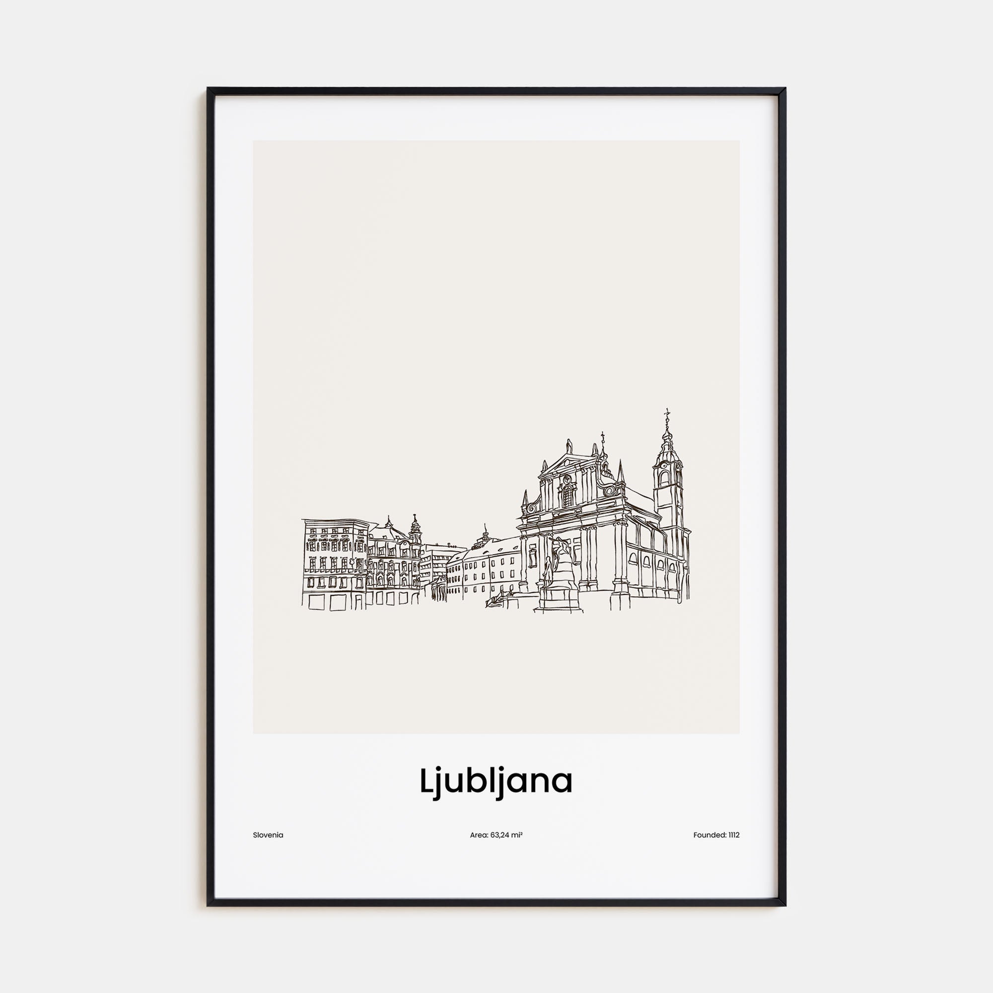 Ljubljana Drawn Poster
