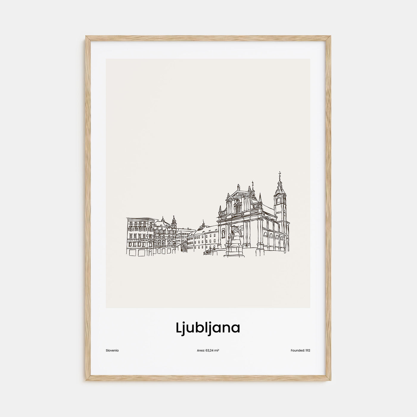 Ljubljana Drawn Poster