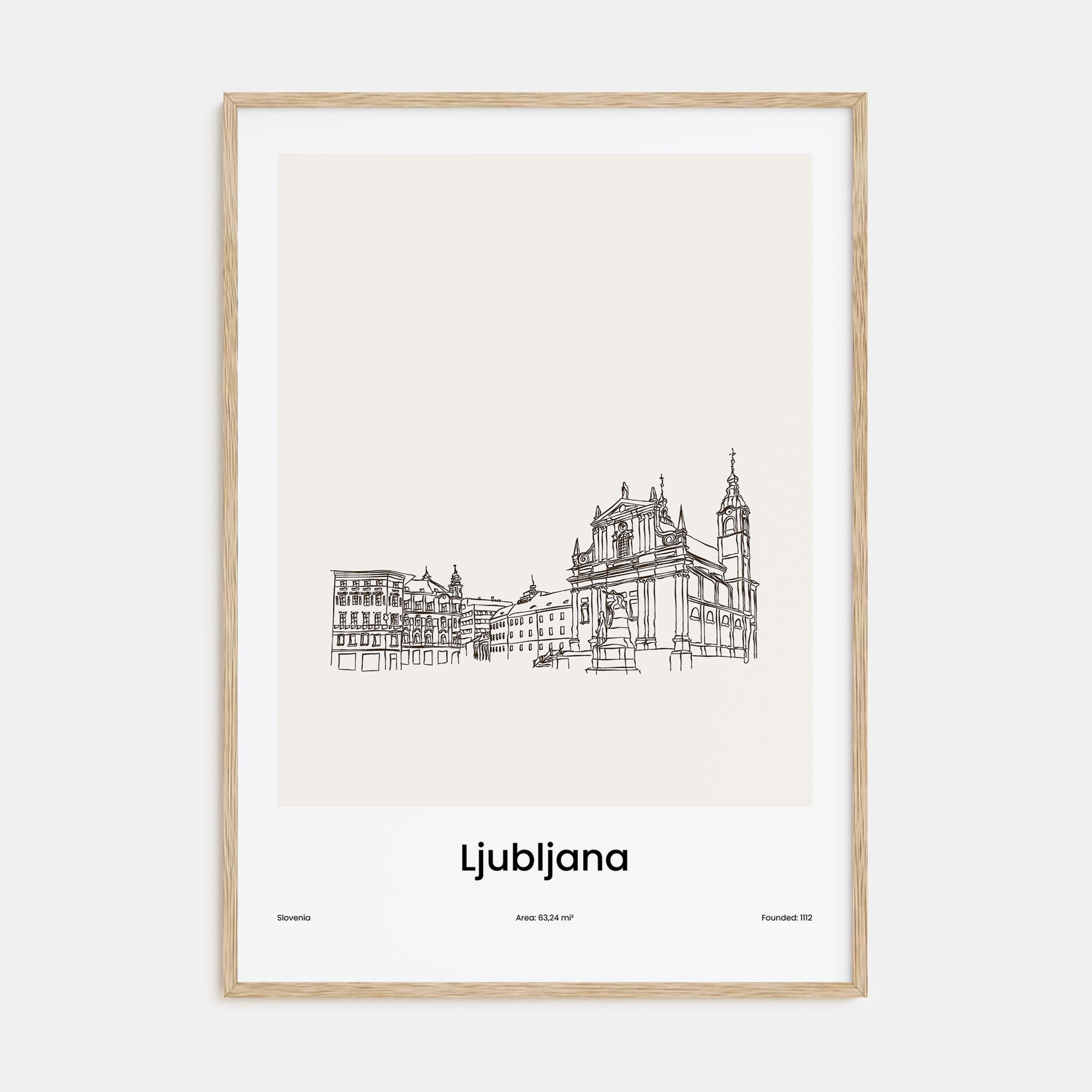 Ljubljana Drawn Poster