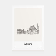 Ljubljana Drawn Poster
