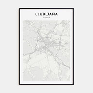Ljubljana Map Portrait Poster