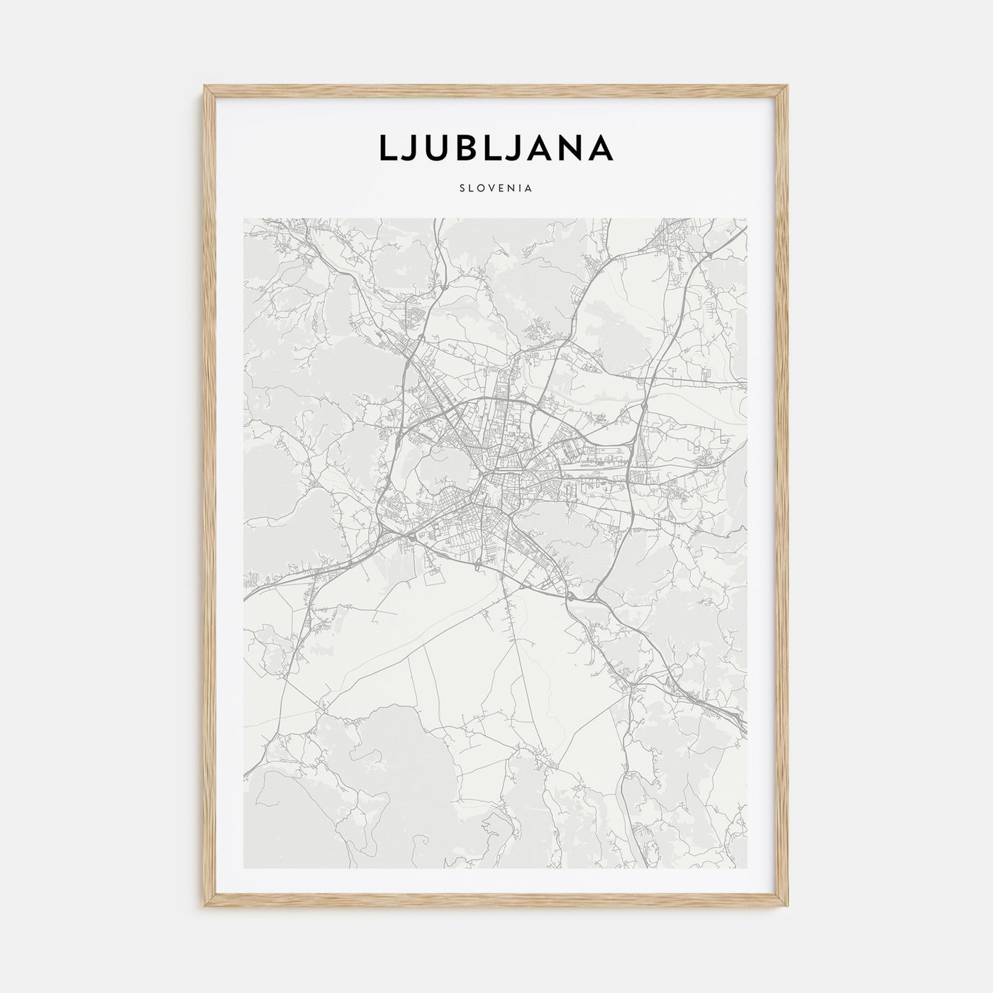 Ljubljana Map Portrait Poster
