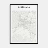 Ljubljana Map Portrait Poster