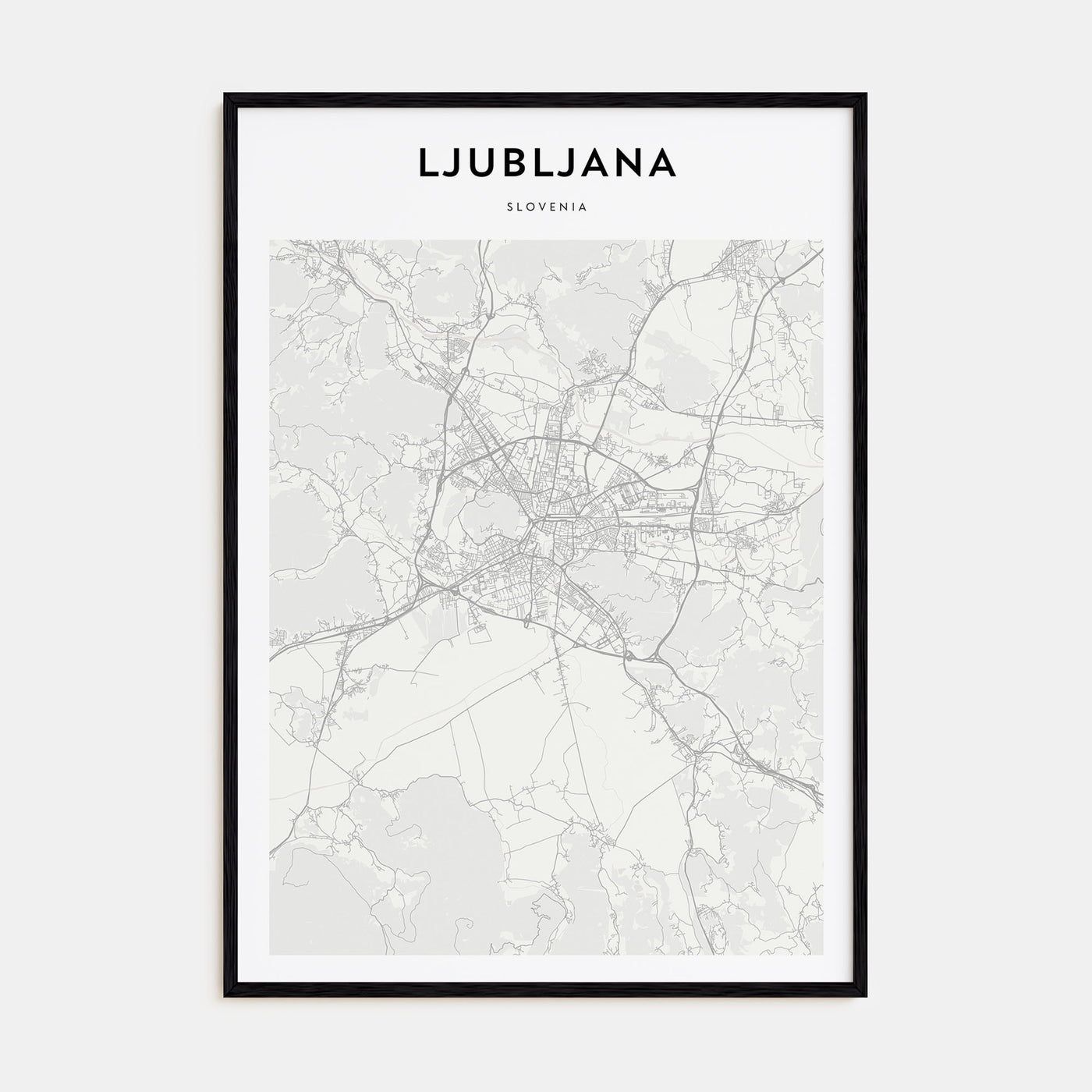 Ljubljana Map Portrait Poster