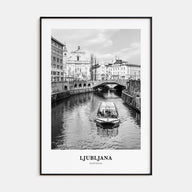 Ljubljana Portrait B&W Poster