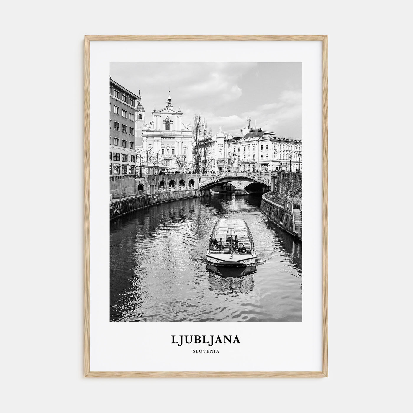 Ljubljana Portrait B&W Poster