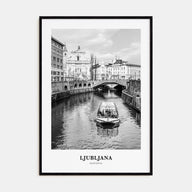 Ljubljana Portrait B&W Poster