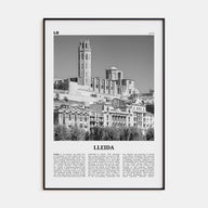 Lleida Travel B&W Poster