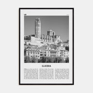 Lleida Travel B&W Poster