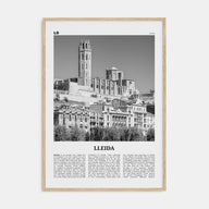 Lleida Travel B&W Poster