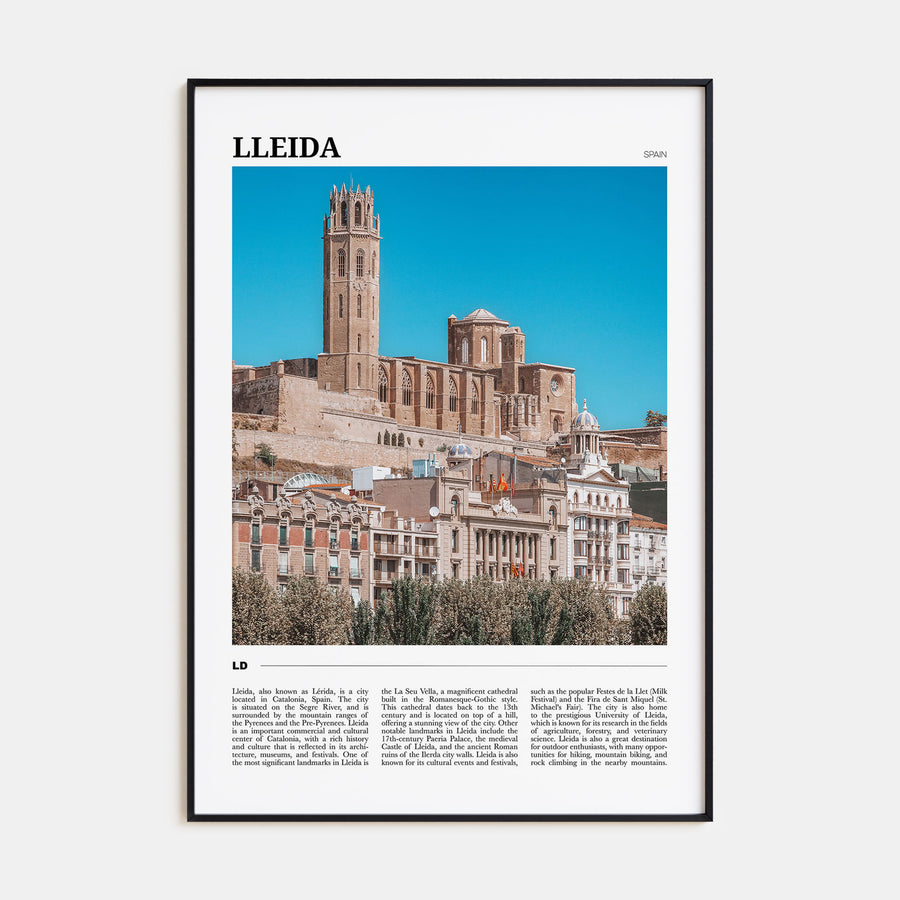 Lleida Travel Color Poster