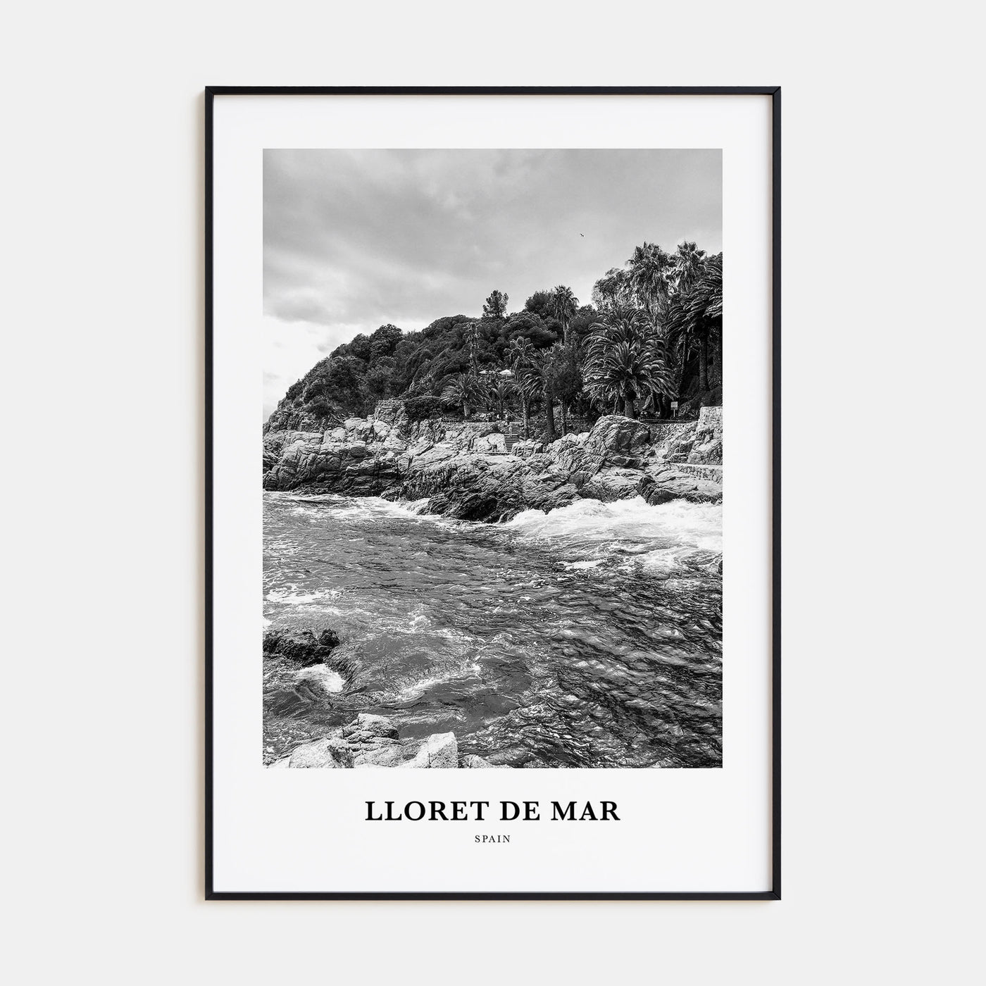 Lloret de Mar Portrait B&W Poster