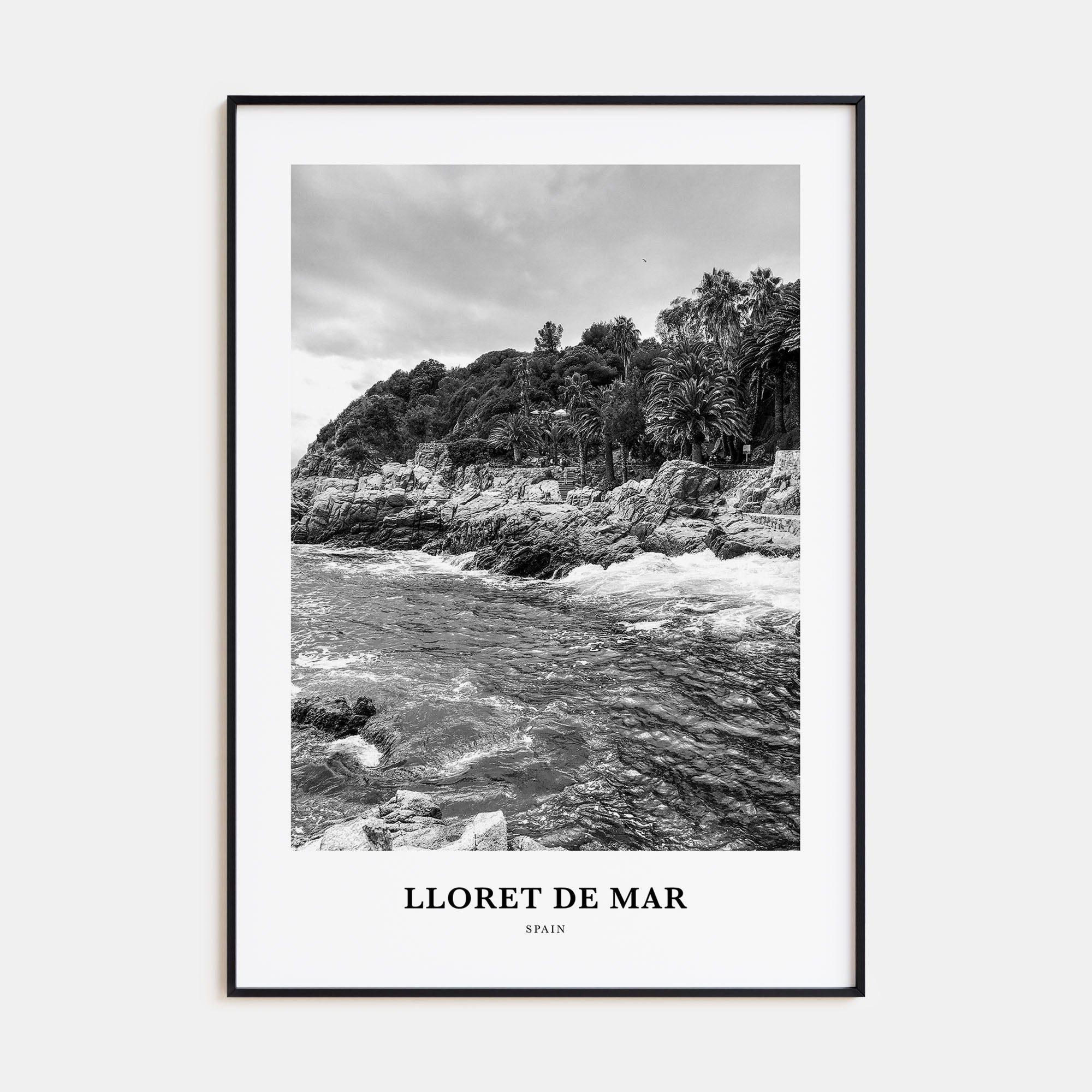 Lloret de Mar Portrait B&W Poster