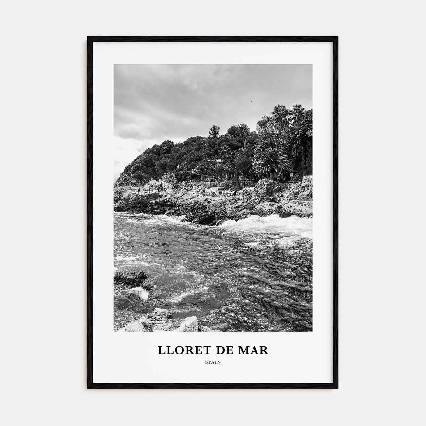 Lloret de Mar Portrait B&W Poster