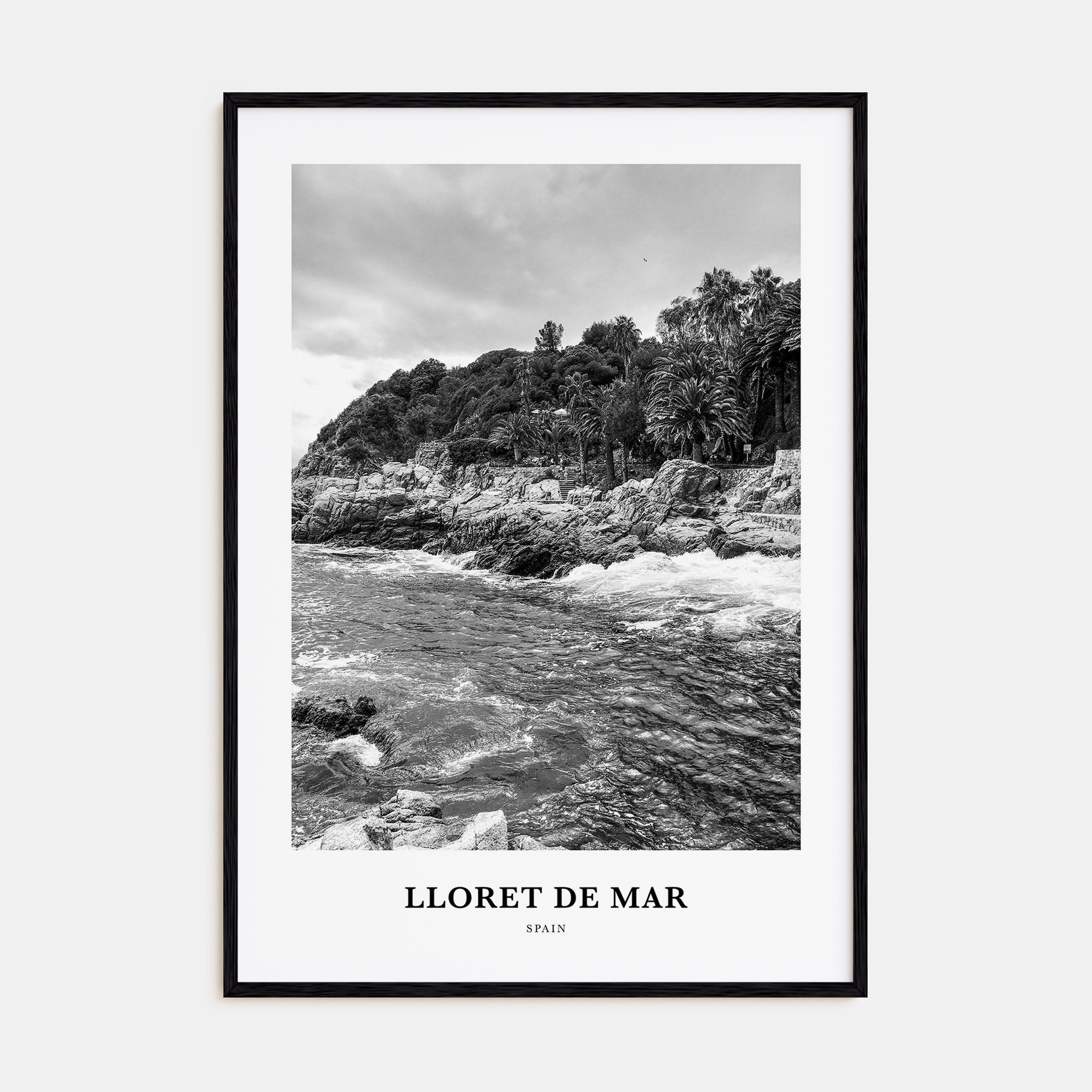 Lloret de Mar Portrait B&W Poster