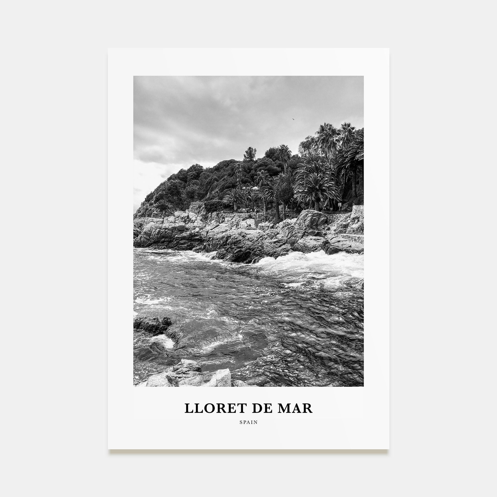 Lloret de Mar Portrait B&W Poster