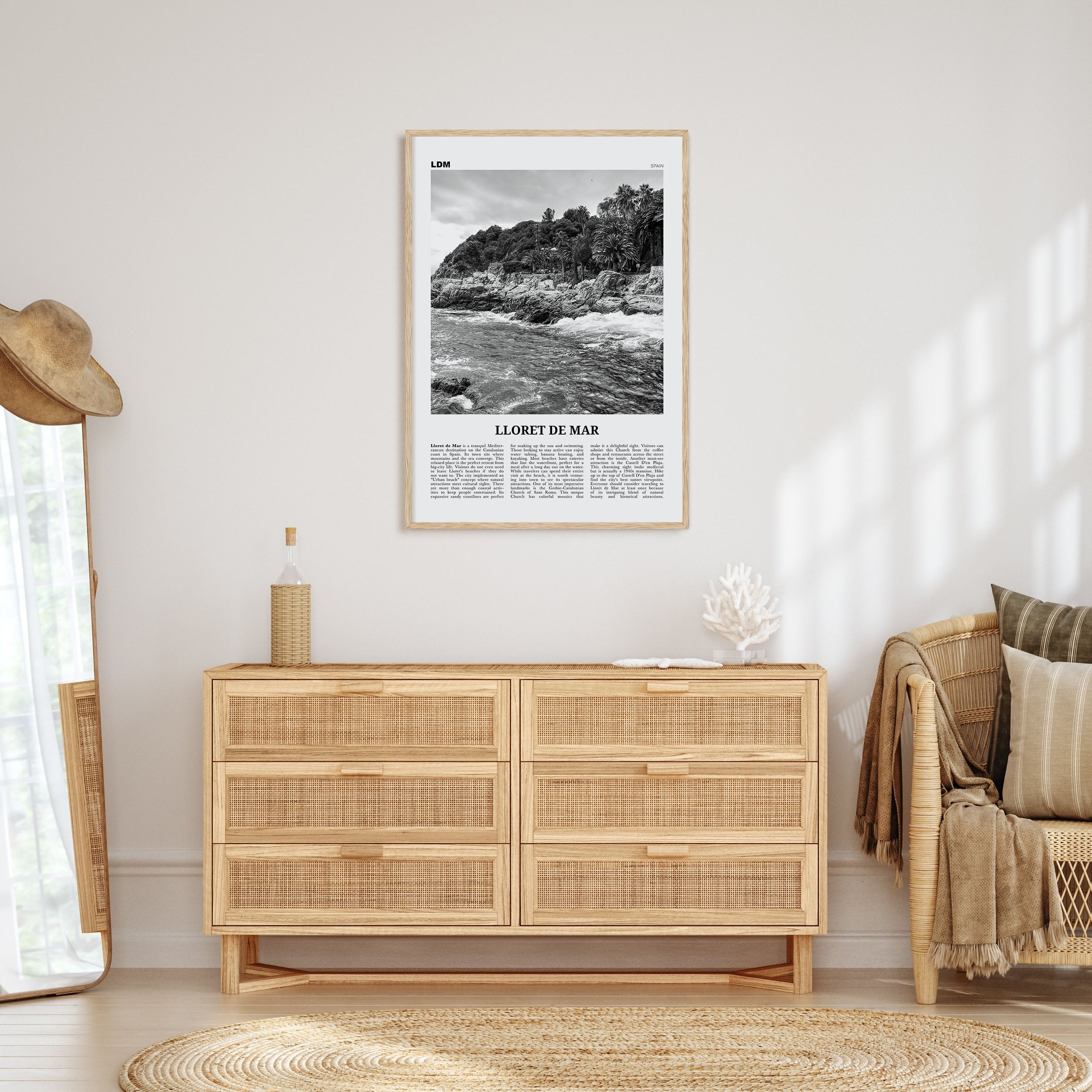 Lloret de Mar Travel B&W No 1 Poster