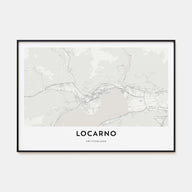 Locarno Map Landscape Poster