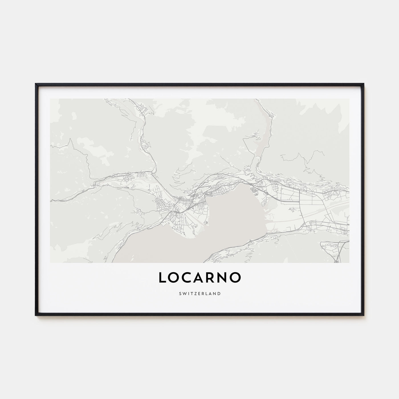 Locarno Map Landscape Poster