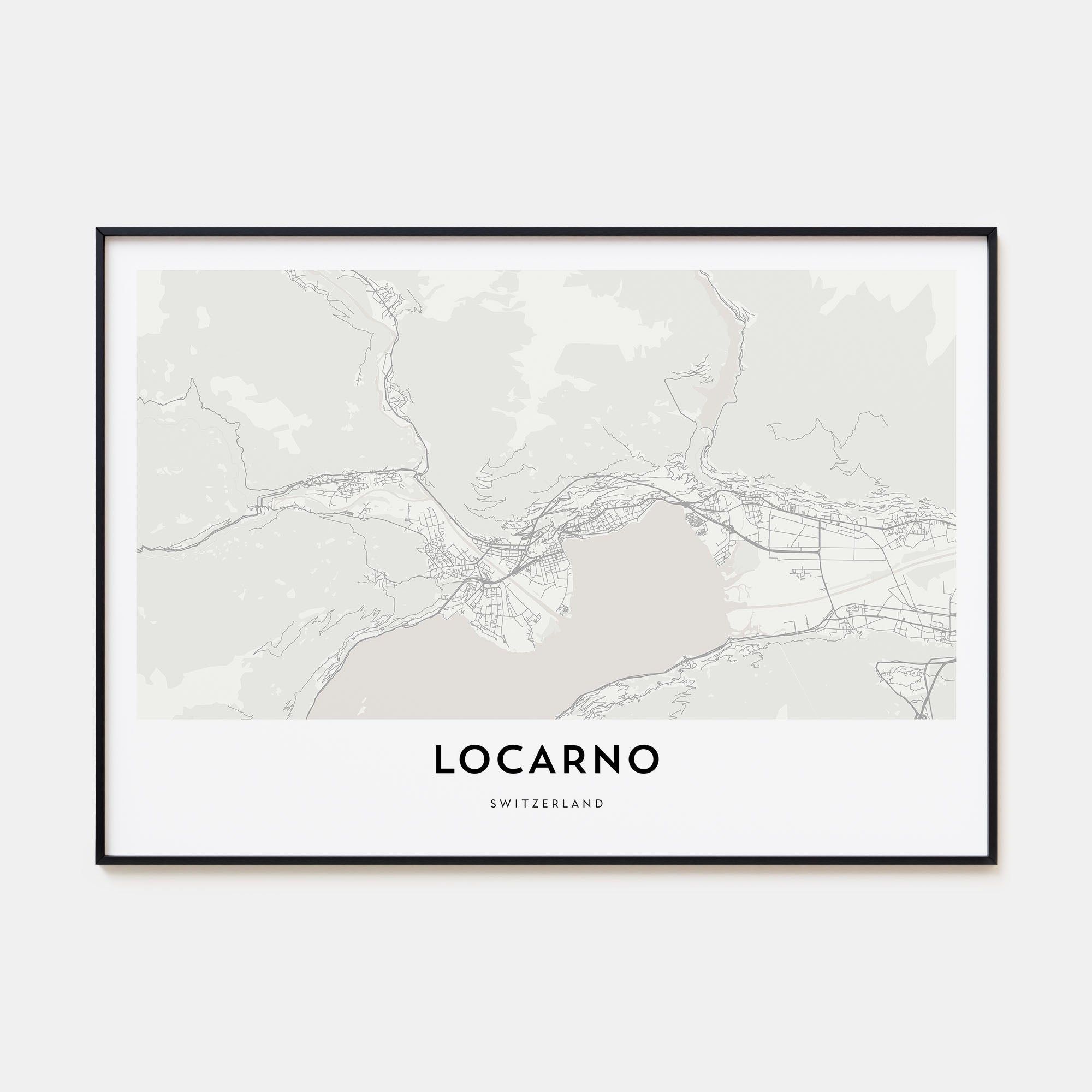 Locarno Map Landscape Poster