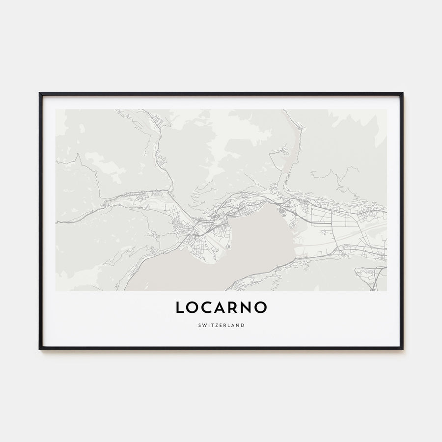 Locarno Map Landscape Poster