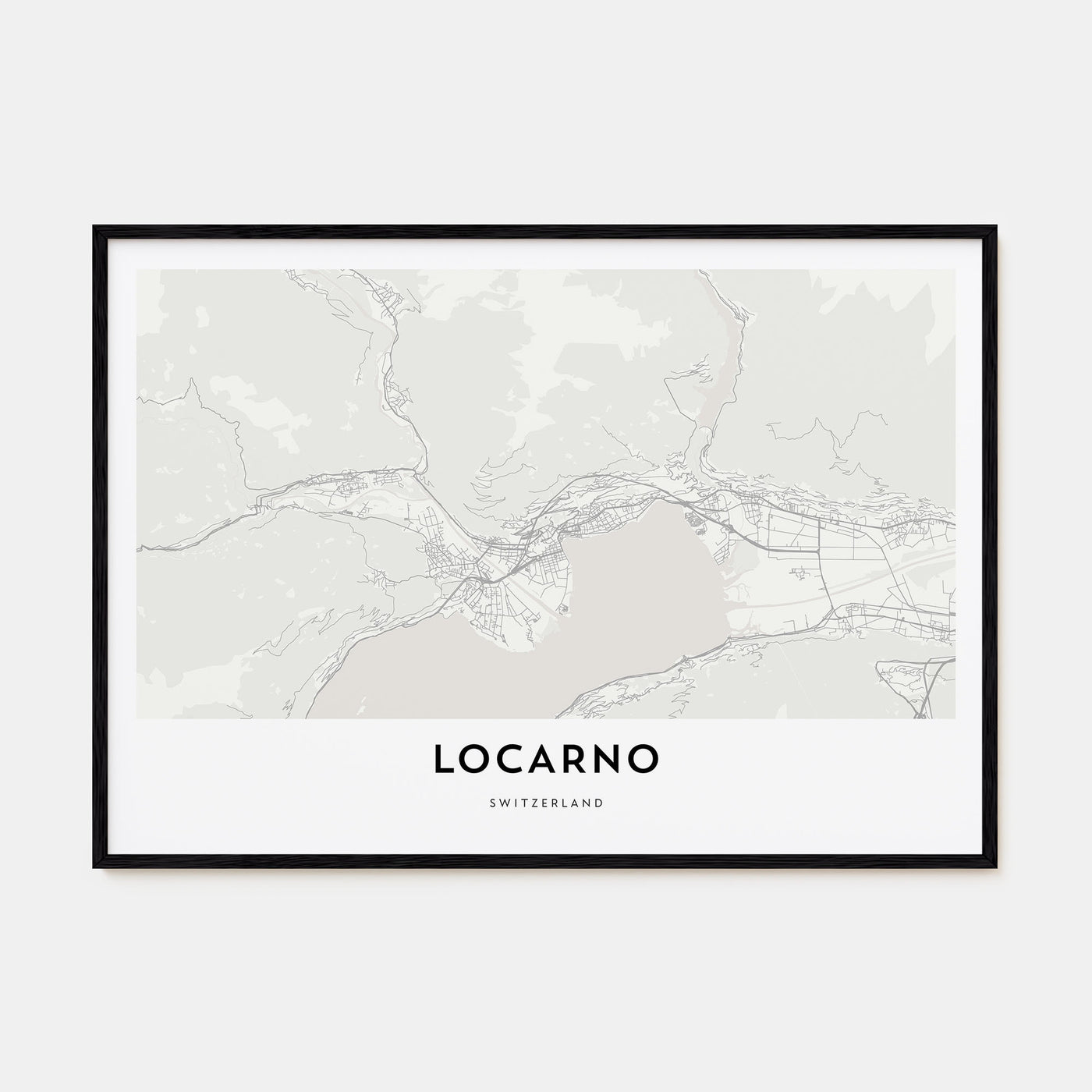 Locarno Map Landscape Poster