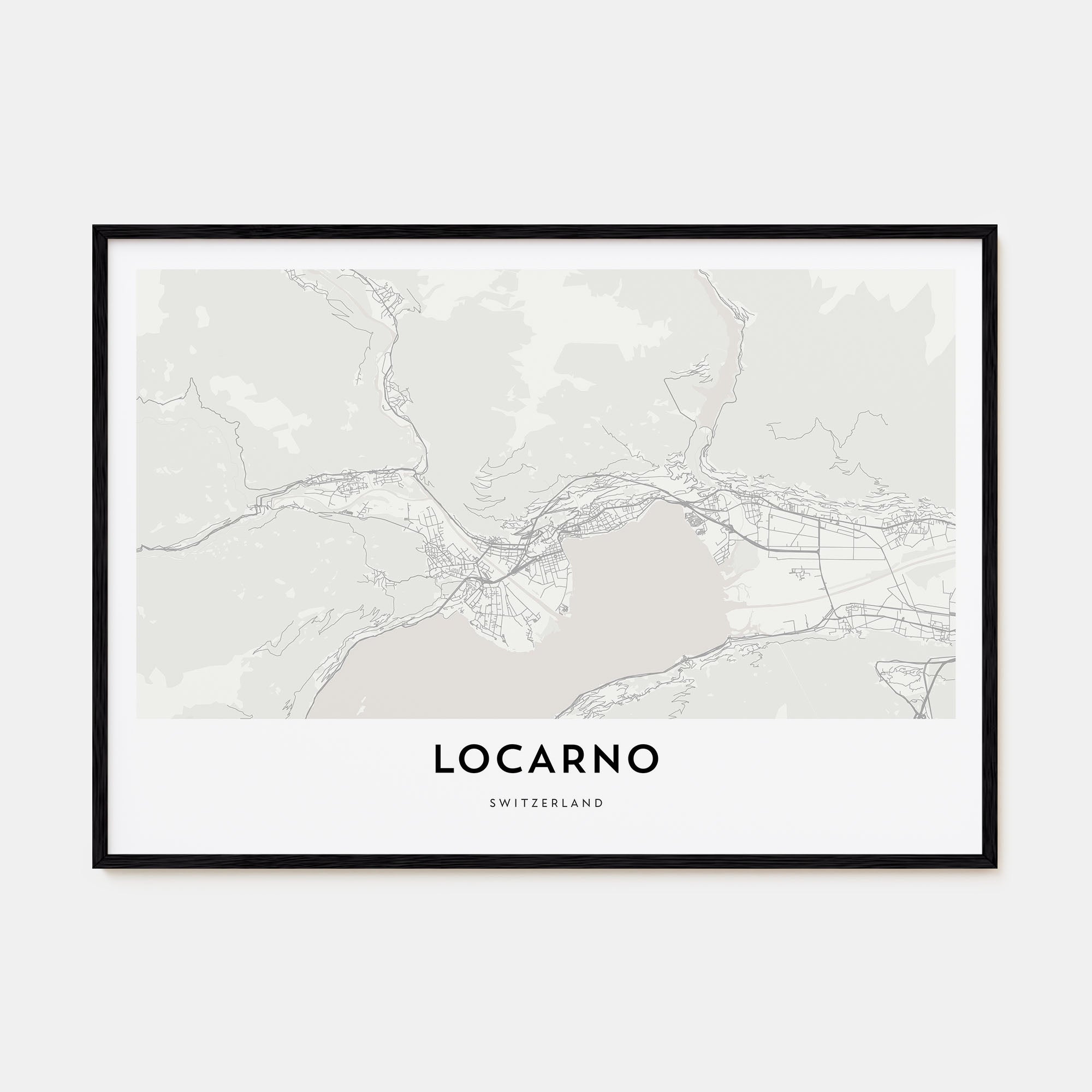 Locarno Map Landscape Poster