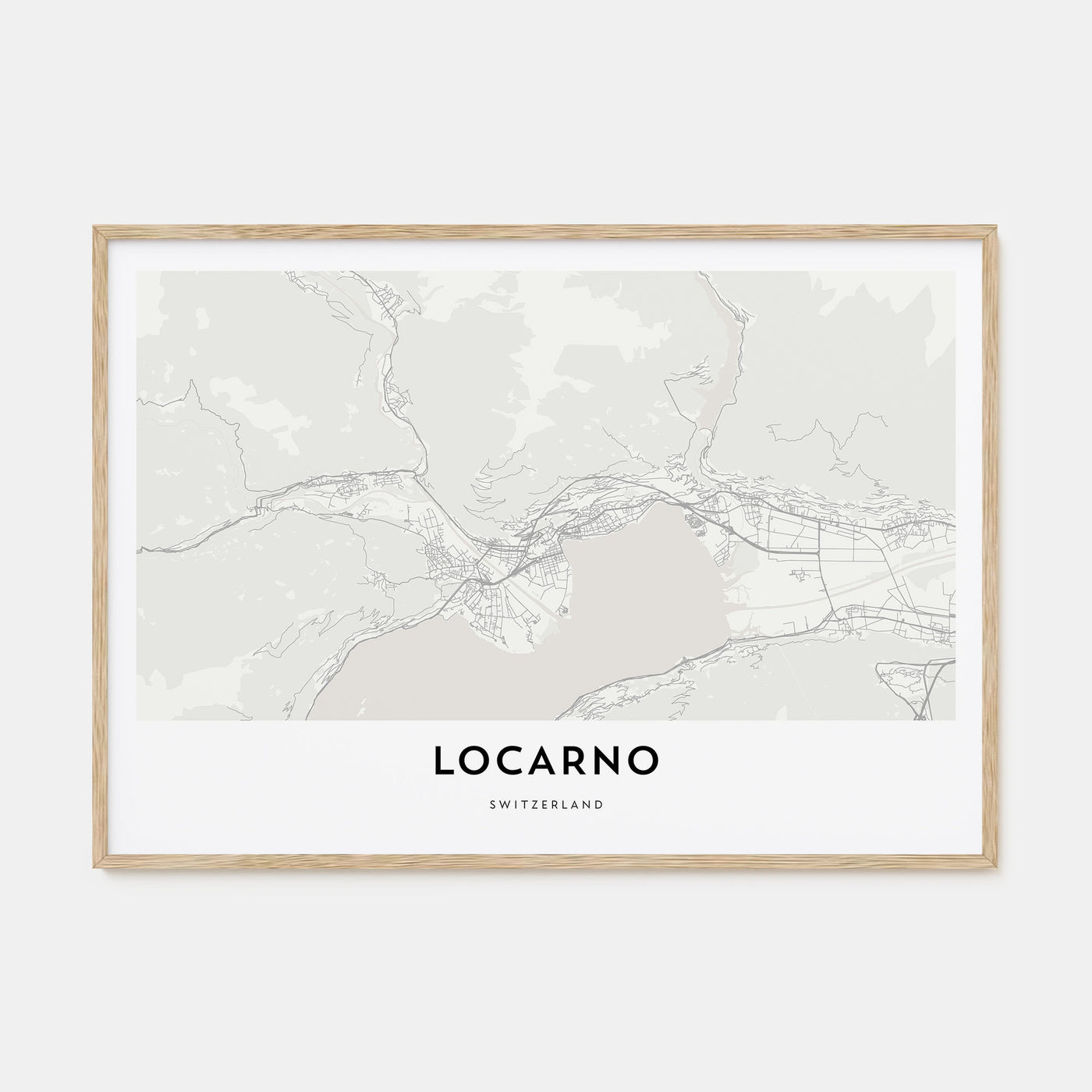 Locarno Map Landscape Poster