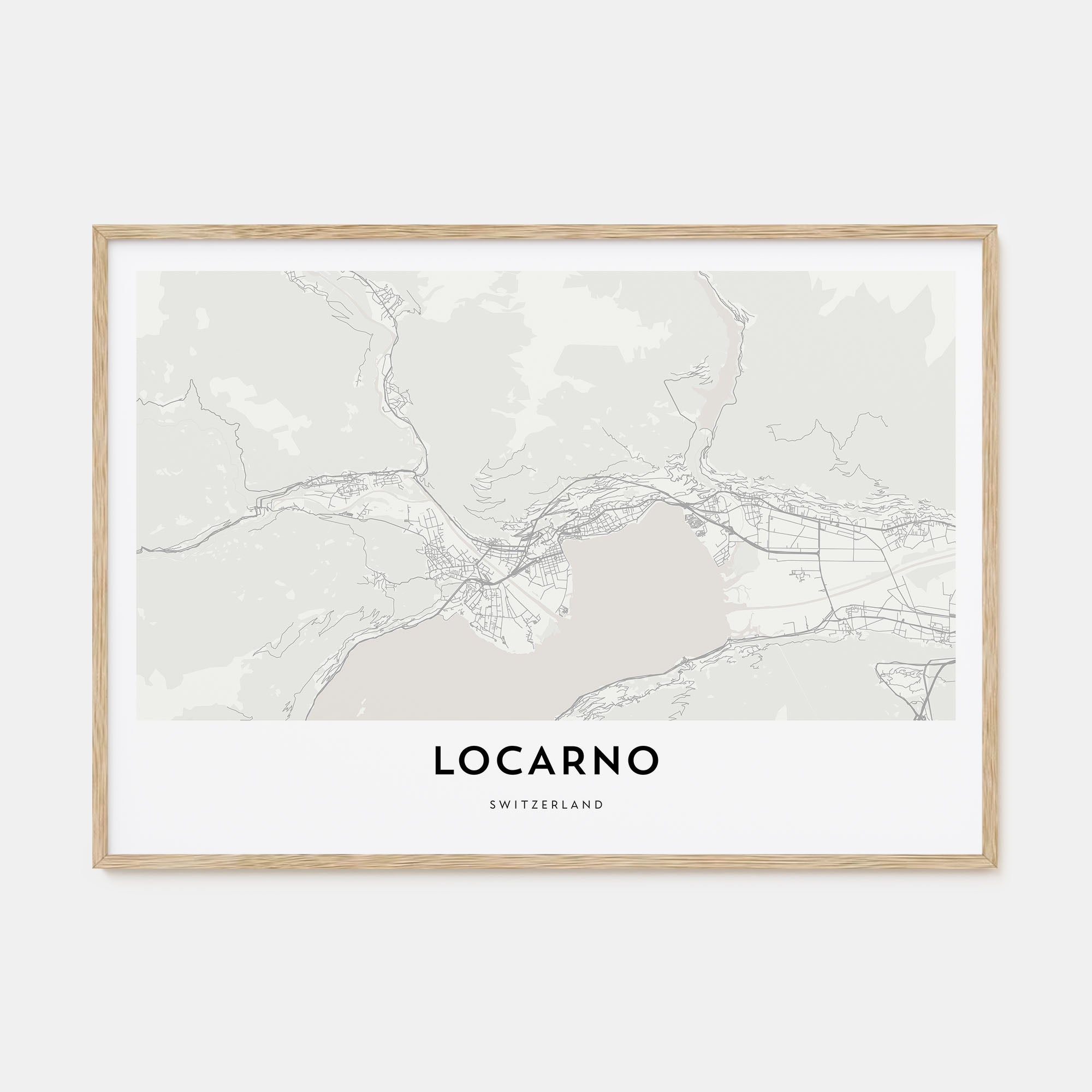 Locarno Map Landscape Poster