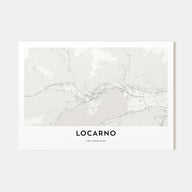 Locarno Map Landscape Poster