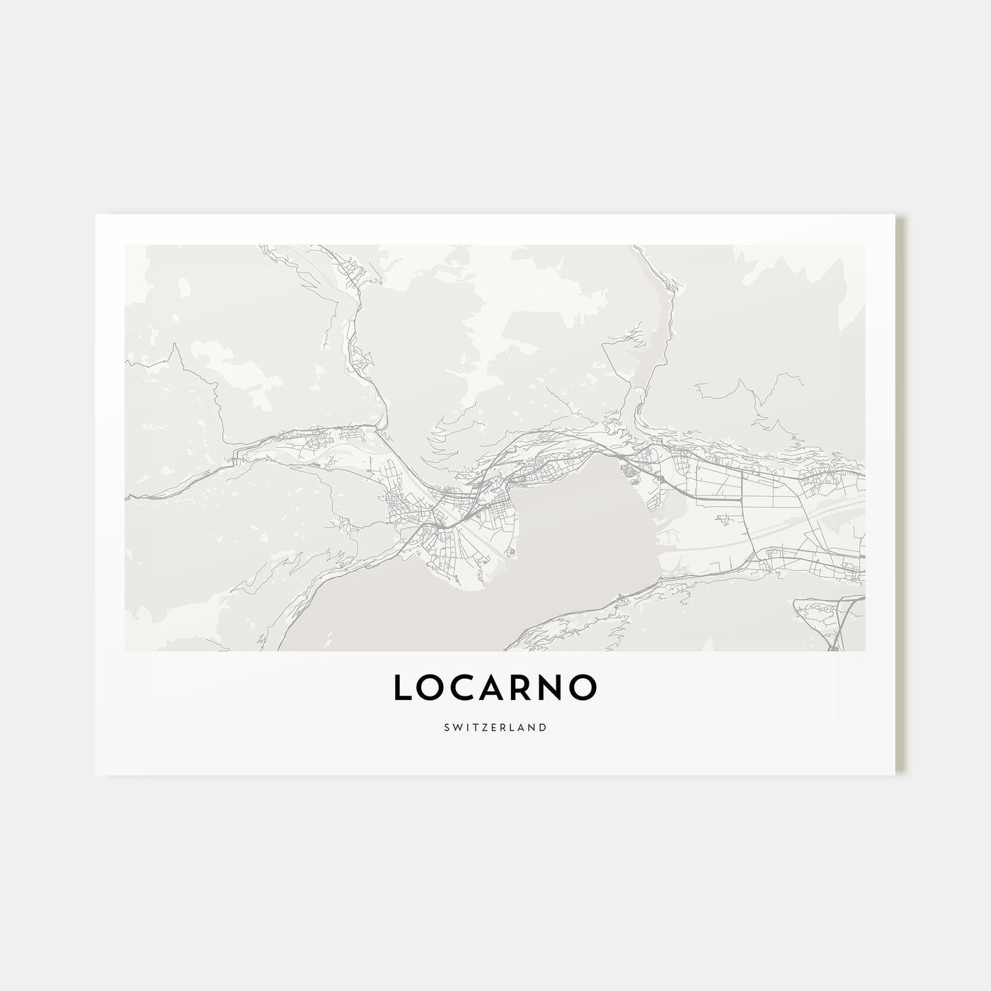 Locarno Map Landscape Poster