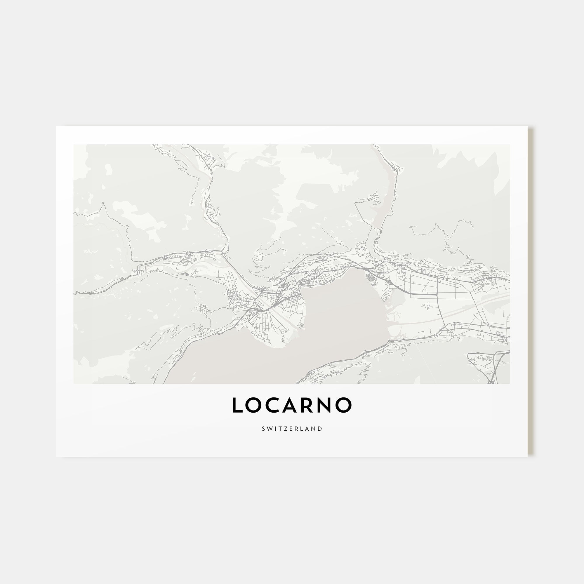 Locarno Map Landscape Poster