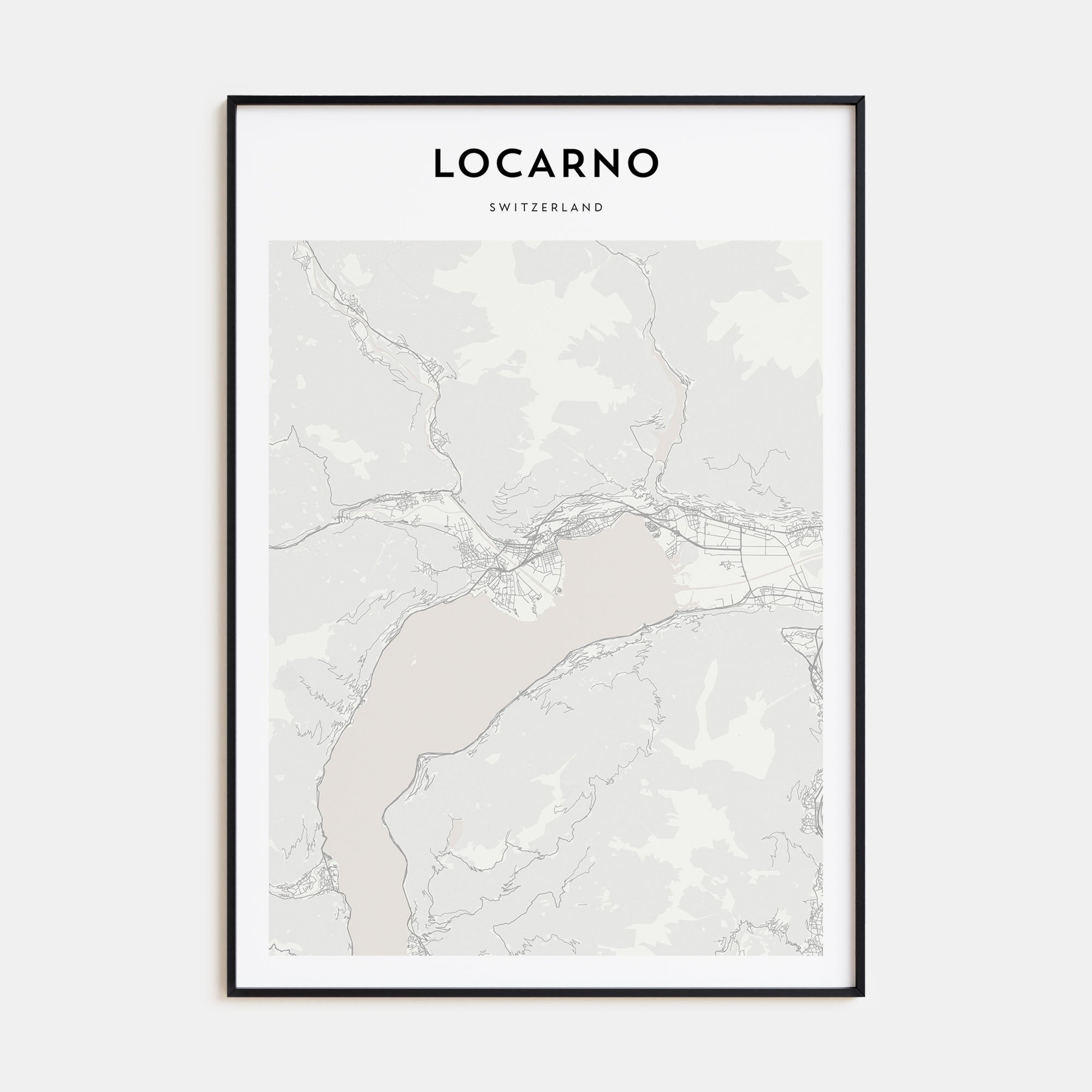 Locarno Map Portrait Poster