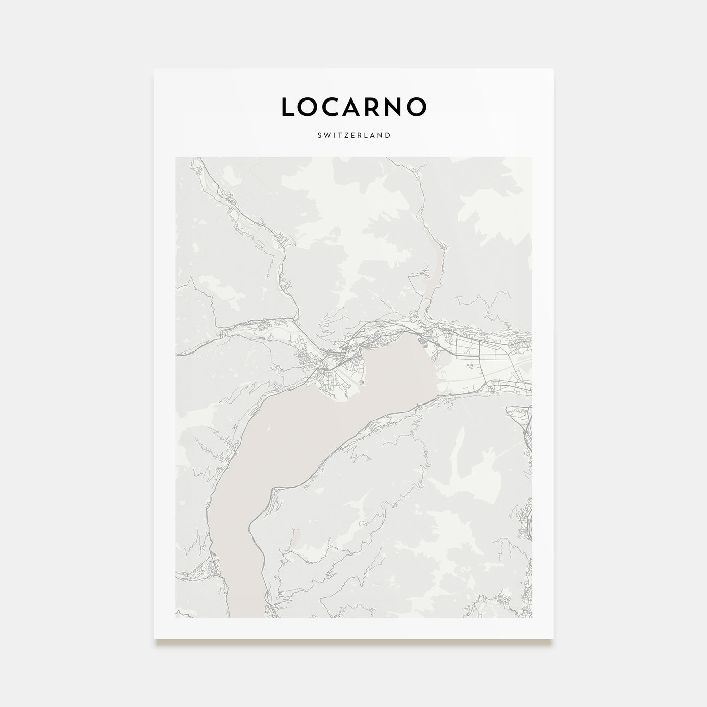 Locarno Map Portrait Poster