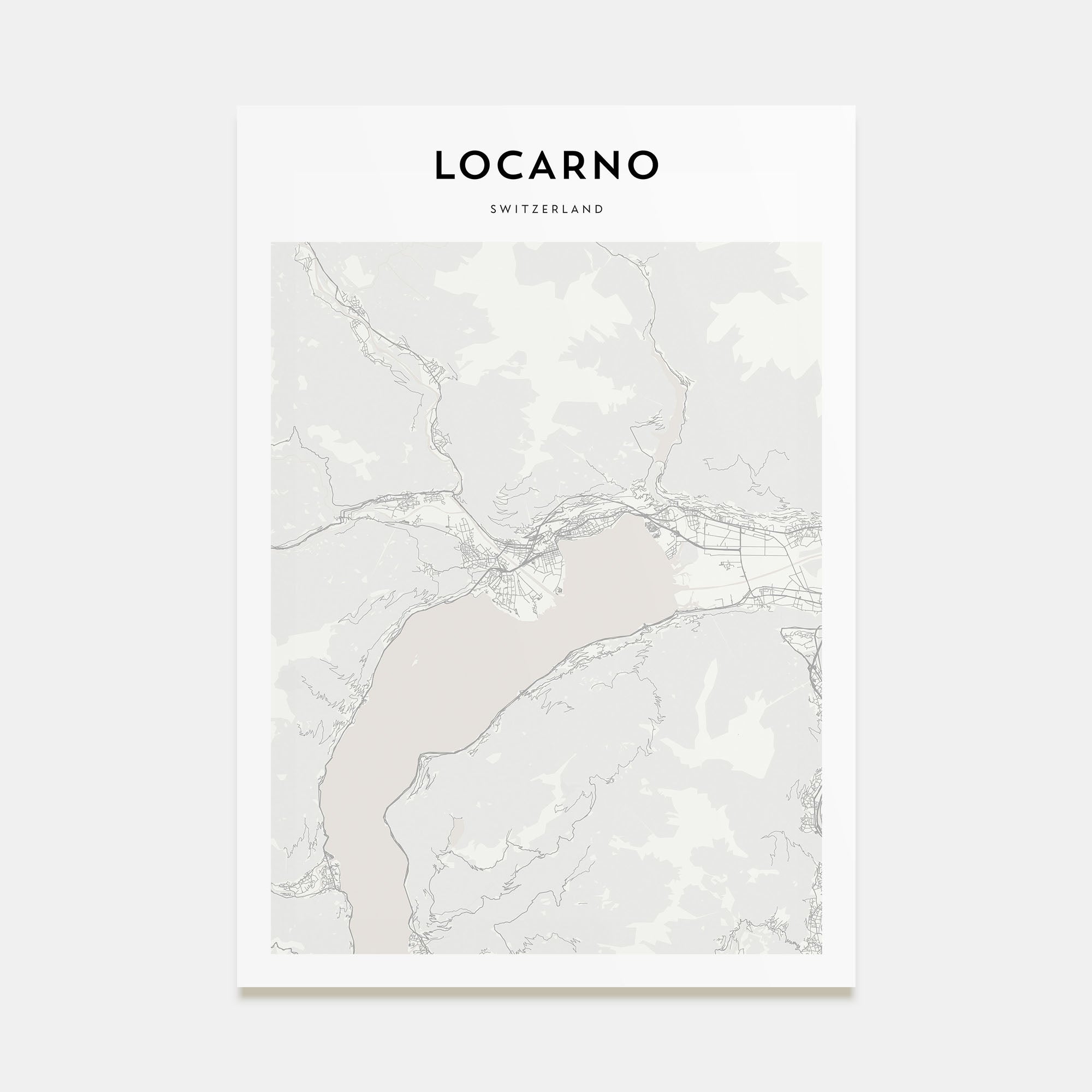 Locarno Map Portrait Poster