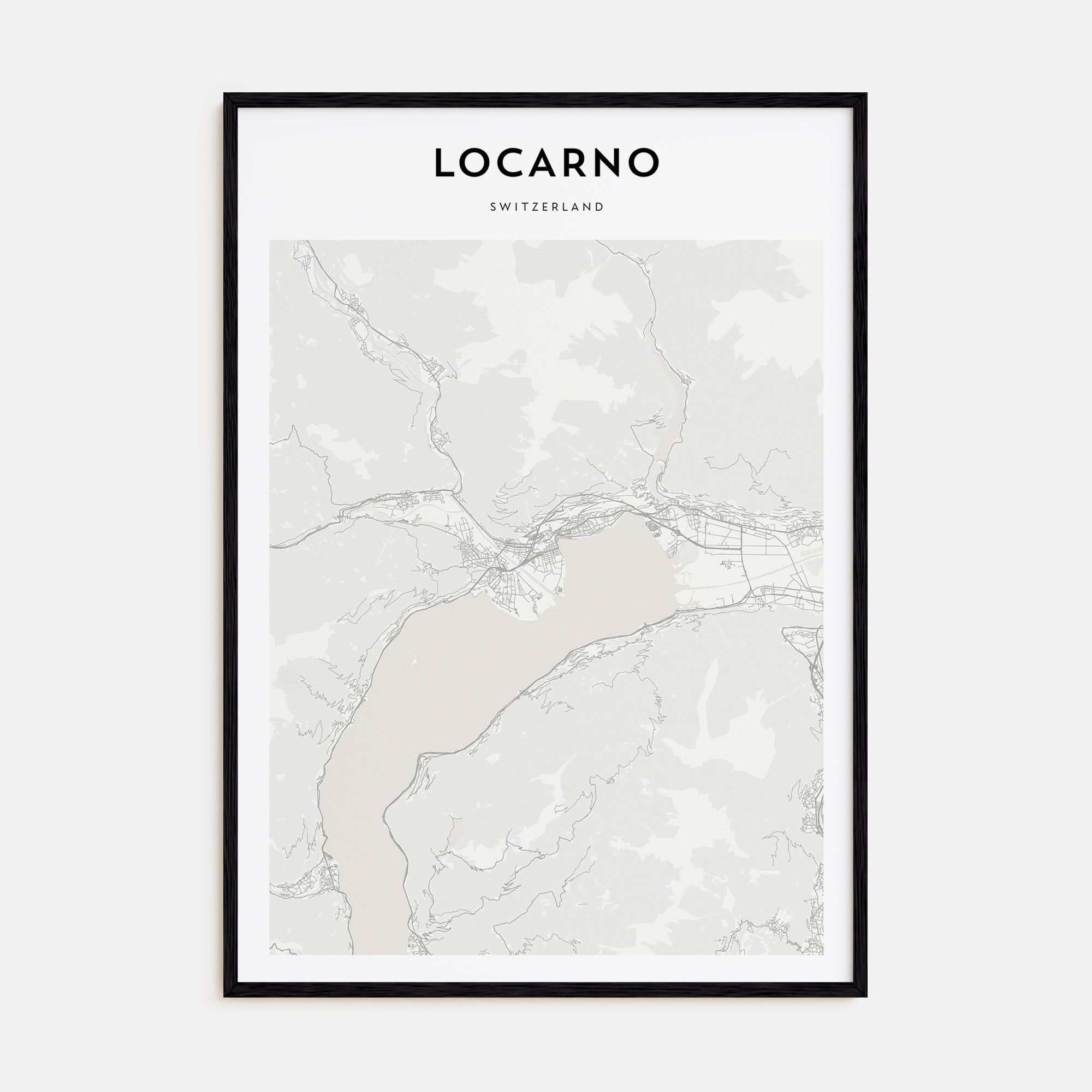Locarno Map Portrait Poster