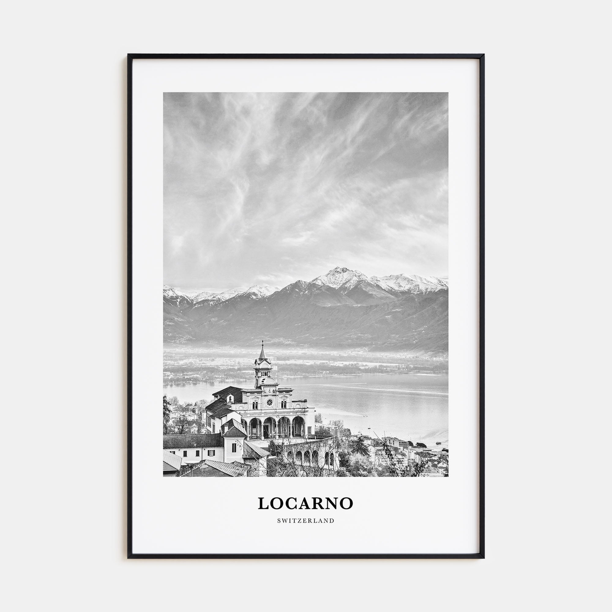 Locarno Portrait B&W Poster