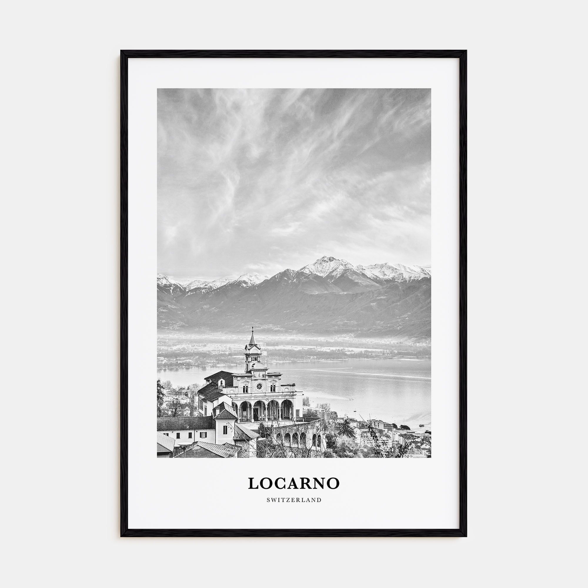 Locarno Portrait B&W Poster