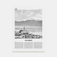 Locarno Travel B&W Poster
