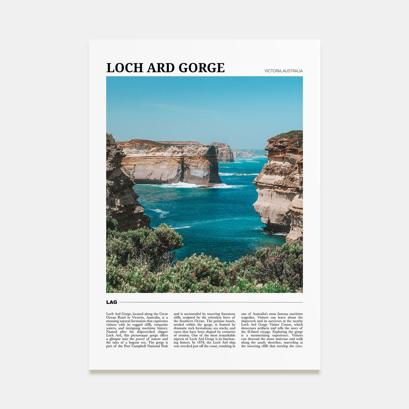 Loch Ard Gorge Travel Color Poster