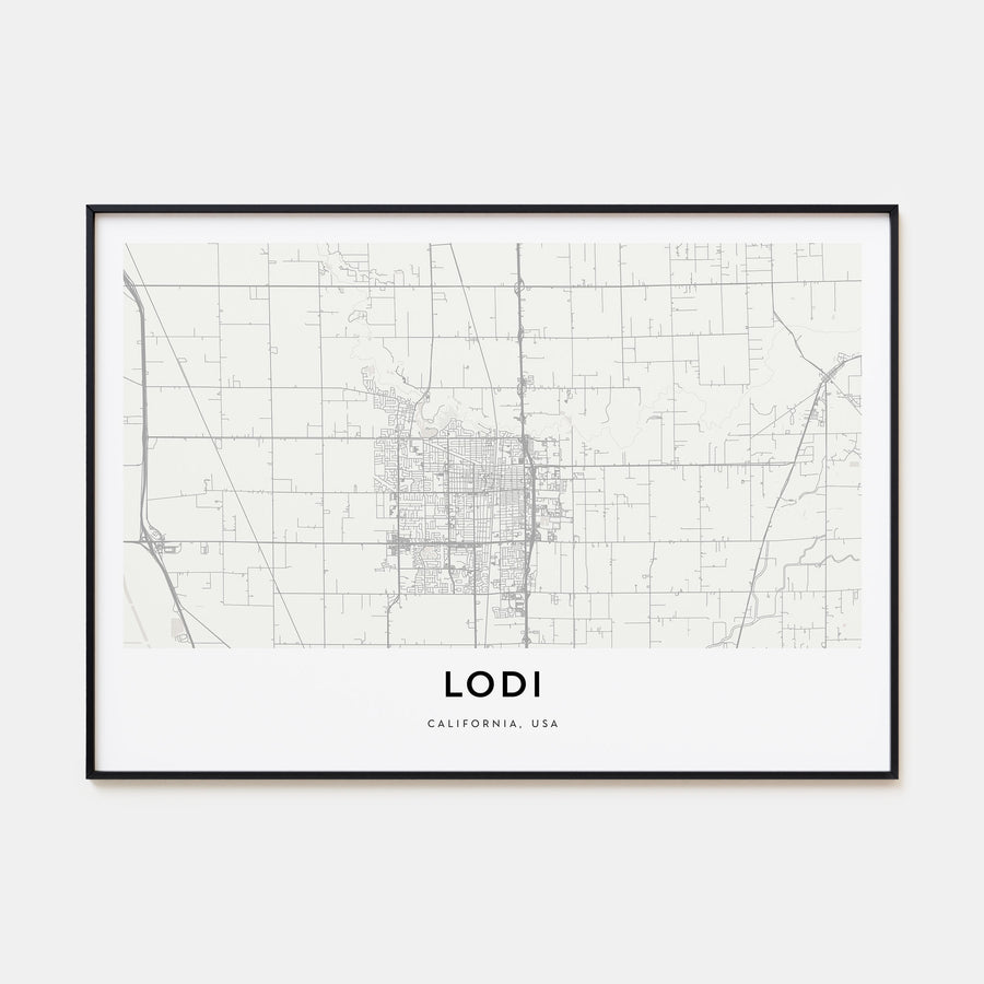 Lodi Map Landscape Poster