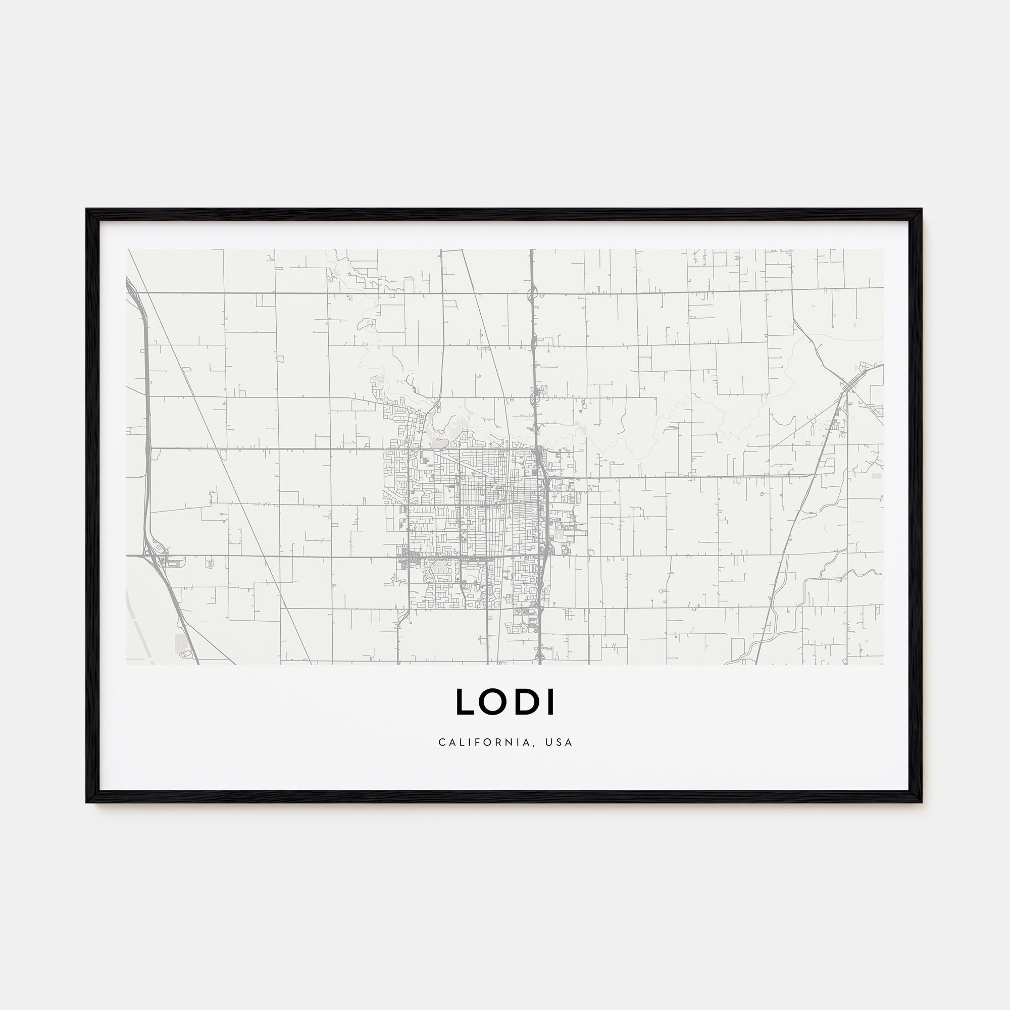Lodi Map Landscape Poster