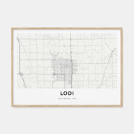 Lodi Map Landscape Poster