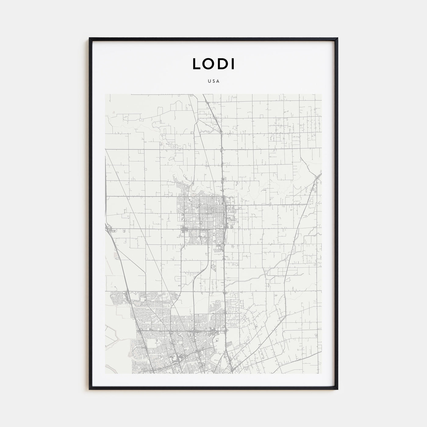 Lodi Map Portrait Poster